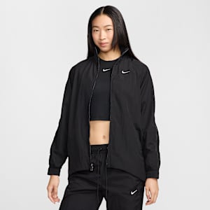 Nike ブラック ジップアップジャケット Nike Sportswear Collection Women's Oversized Repel Zip Jacket. Nike JP